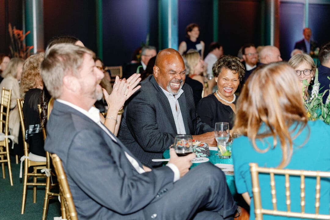 Laughter in the audience at Otter Ball.