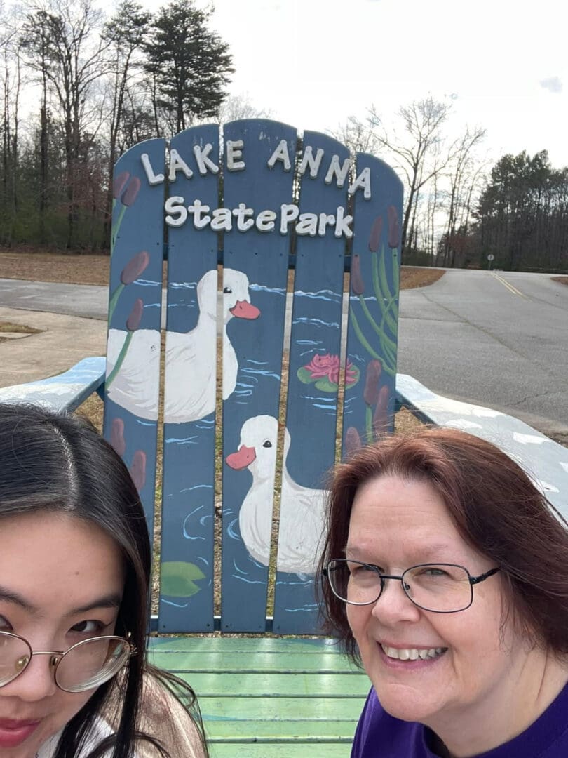 Kelly Herbst and daughter visit Lake Anna State Park as a prime location for stargazing.