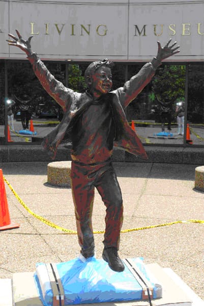 Harry and Judy Wason donated Glenna Goodacre’s “Bronze Boy” in July 2010.